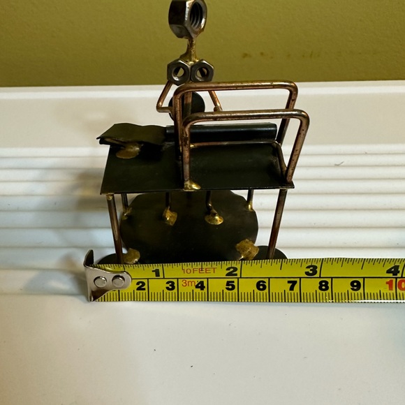 Vintage Rock Creek Metal  Craft Woman Sitting At Desk - Picture 5 of 6